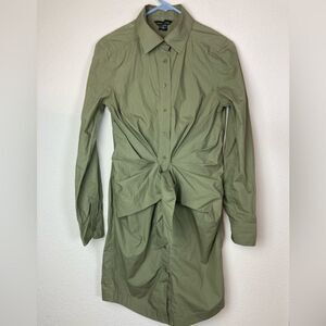 Moda International Shirt dress w/ origami front folds & ties